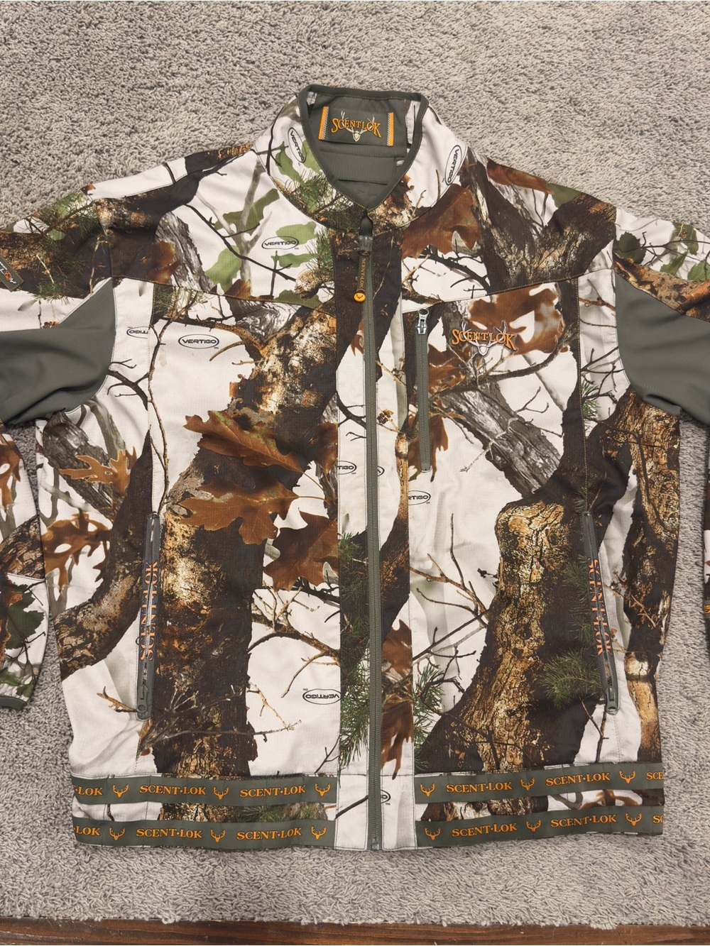 ScentLok Vertigo Camo Hunting Jacket Men’s 3XL Carbon Alloy Full Zip